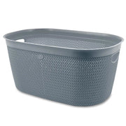 Cestino Biancheria Portabiancheria intreccio Grigio 59 x 39 x 27 cm