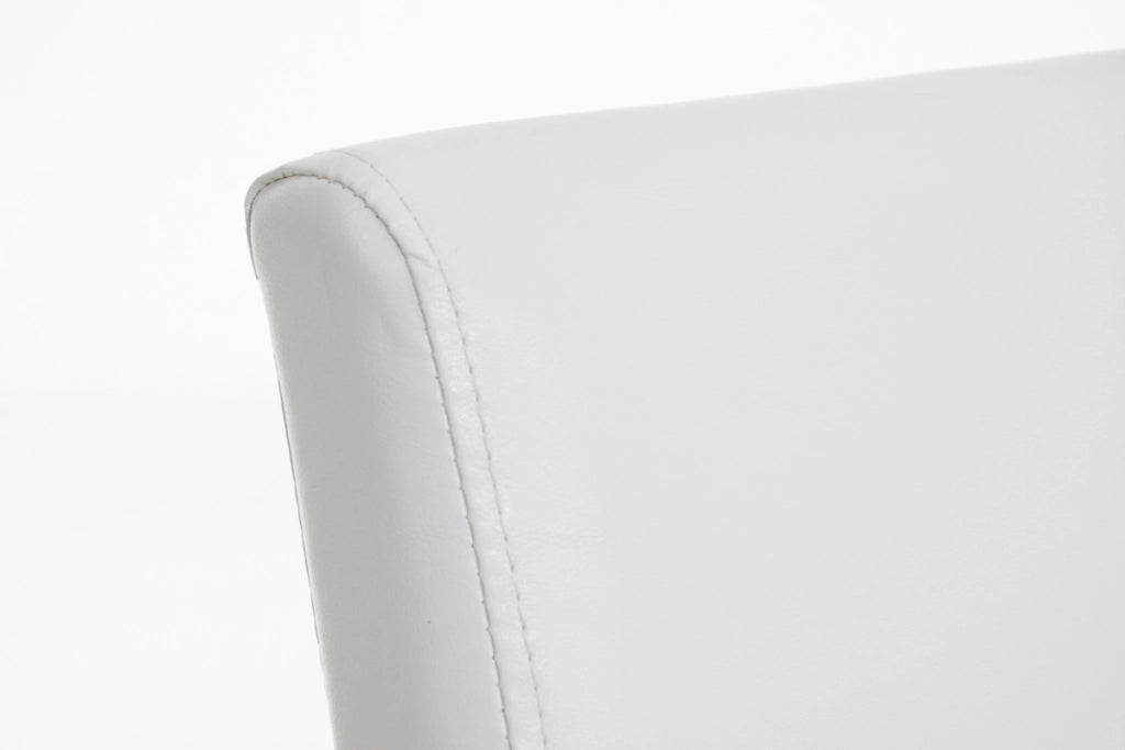 Sedia da pranzo Ina in similpelle bianco,marrone scuro