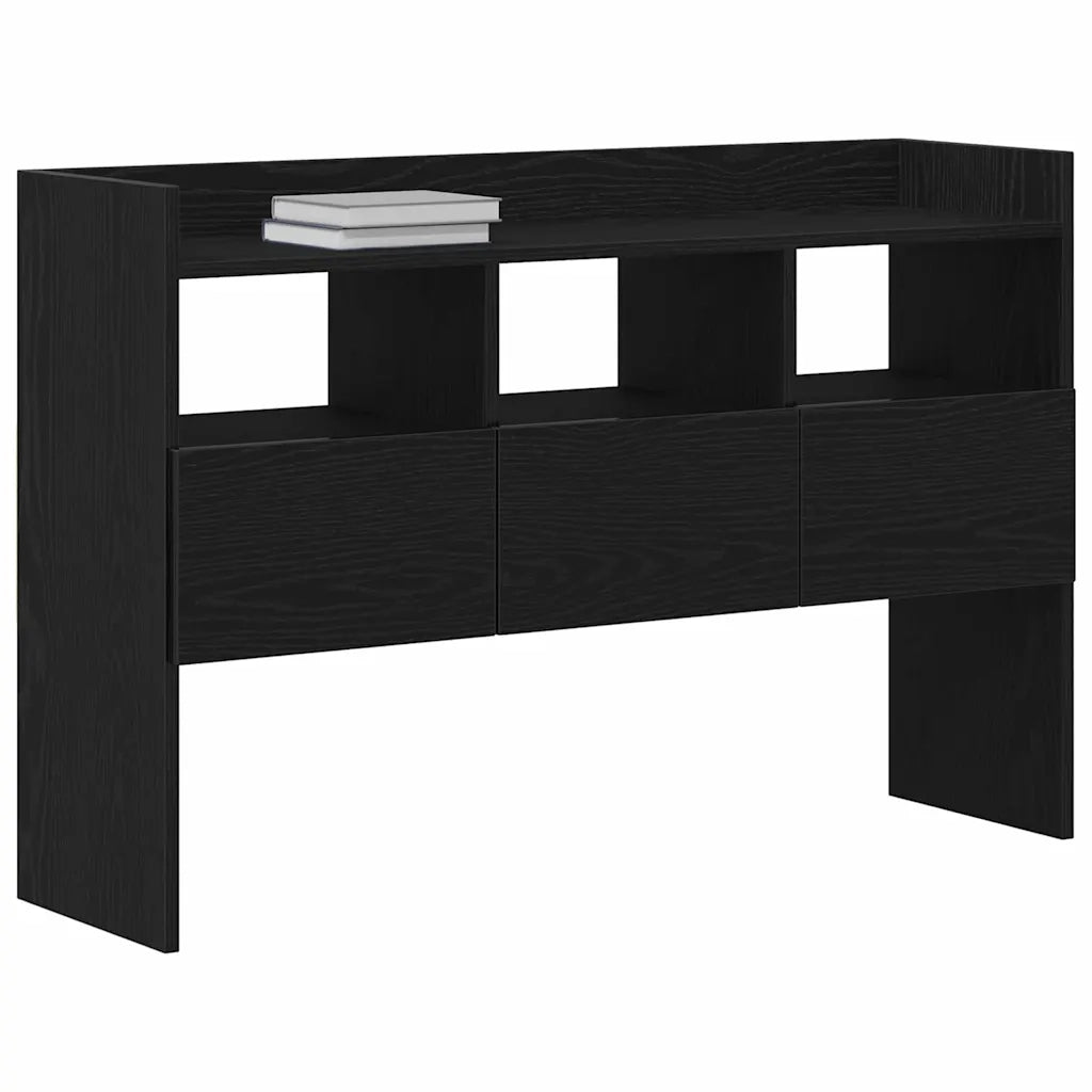 Credenza Rovere Nero 105 x 30 x 70 cm Legno multistrato 862666