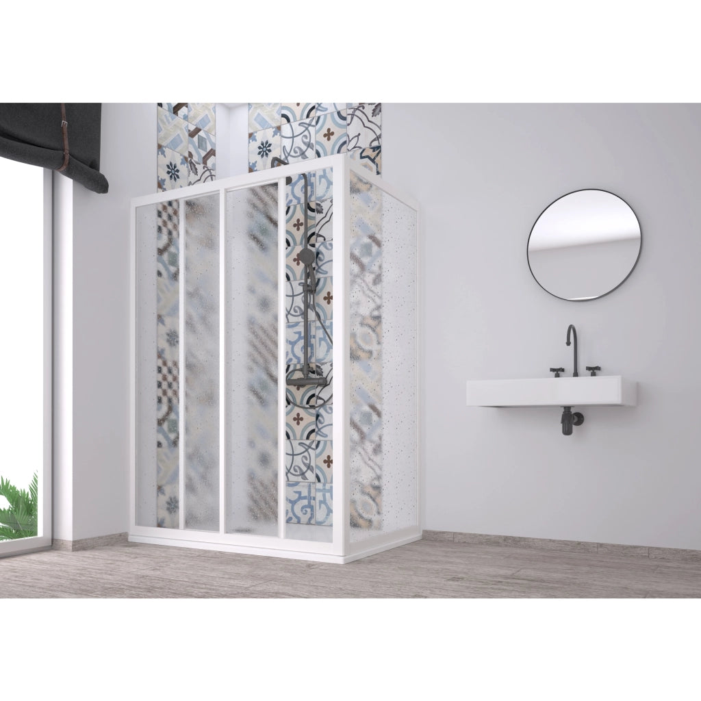 BOX DOCCIA ANGOLARE ACRIL 75/80X75/80XH190CM PVC