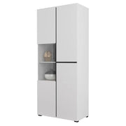 Vetrina alta 2 porte collezione HAVANA. Colori bianco e nero.