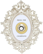 Deurbel con Champagne tema - Design elegante - Ideale per feste - Ornamento decorativo metallico con retrodruk Champagne