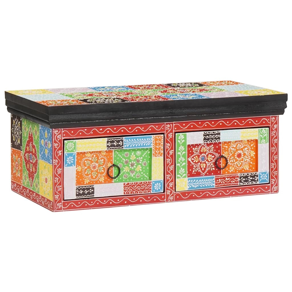 Mobile TV moderno da parete rettangolare con contenitore 60 x 30 x 24 cm in legno massello di mango 02_0057714