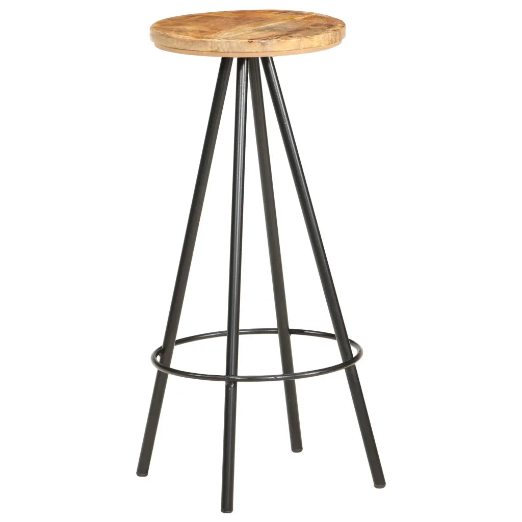 Sgabelli da Bar 4 pz in Legno Grezzo di Mango cod mxl 59549