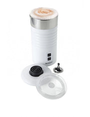 Scalda-monta latte schiumotto automatico bianco in acciaio inox e plastica PC