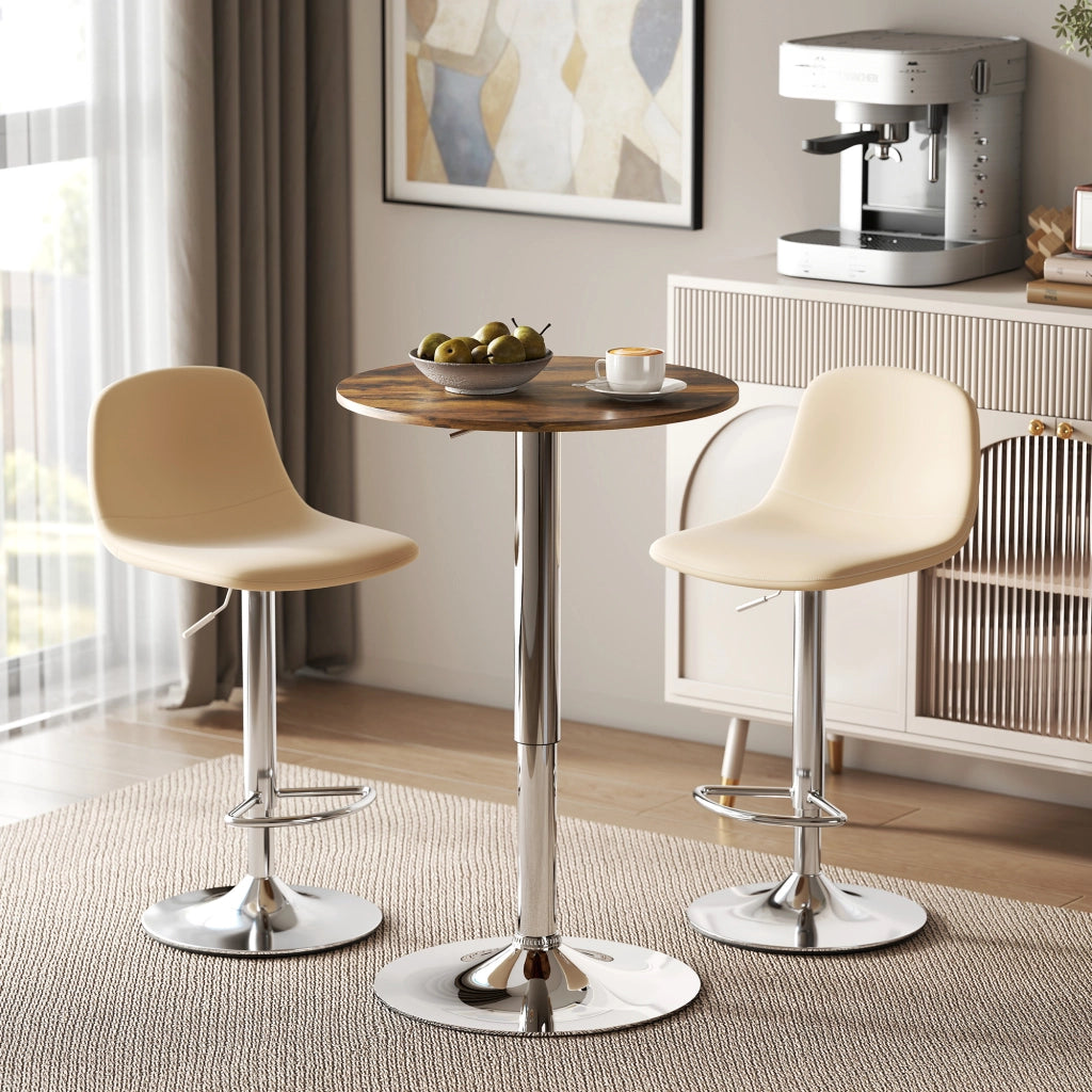 Tavolo bar regolabile 67-93 cm ¨C Xylo ¨C Piano girevole 360¡ã marrone