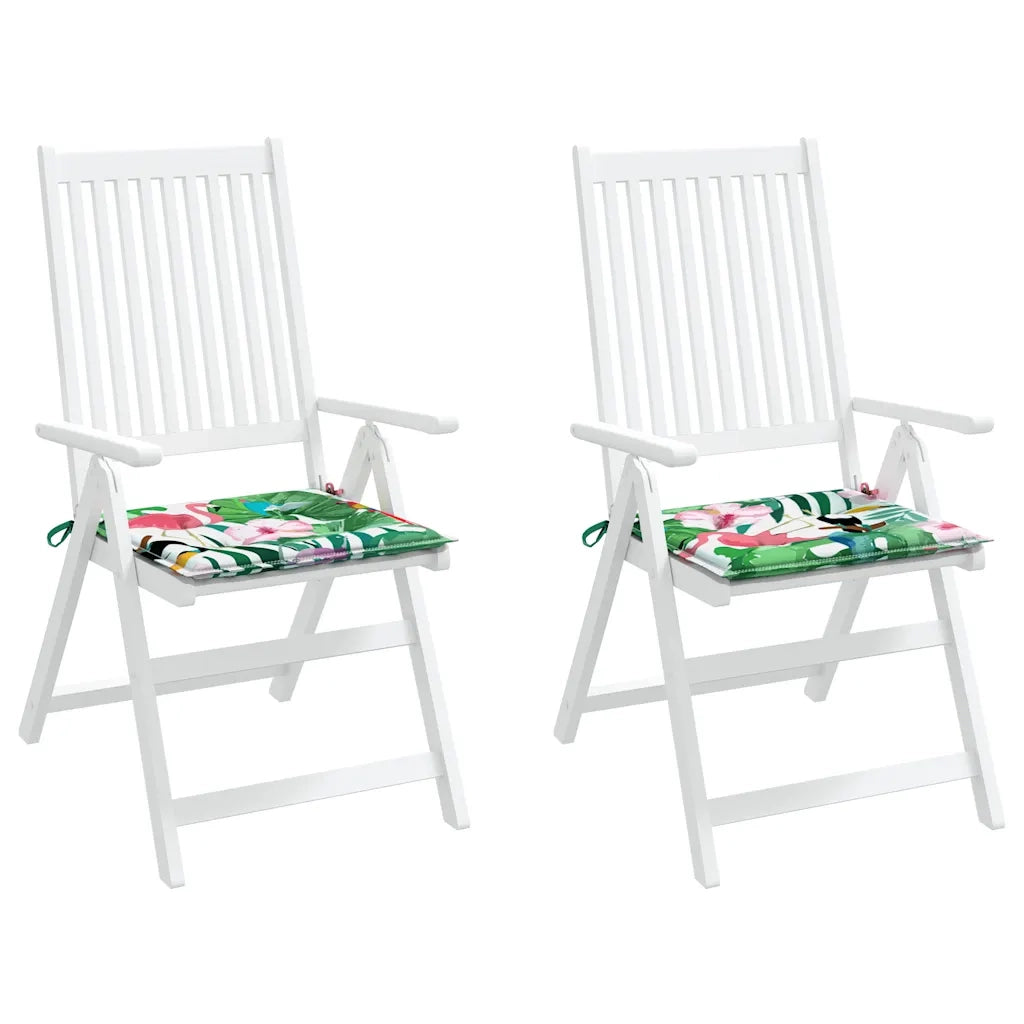 Cuscini per Sedia 2pz Multicolore 40x40x4 cm in Tessuto