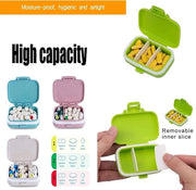 4 contenitori per pil piccoli da viaggio, 4 contenitori per pil, contenitore per pil, 3 cassette, box per pil piccoli, vitamine, medicinali, organizzatore per pil, contenitore per pil da viaggio e per viaggi