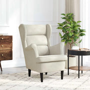 Poltrona-Poltroncina Bianco Crema in Velluto