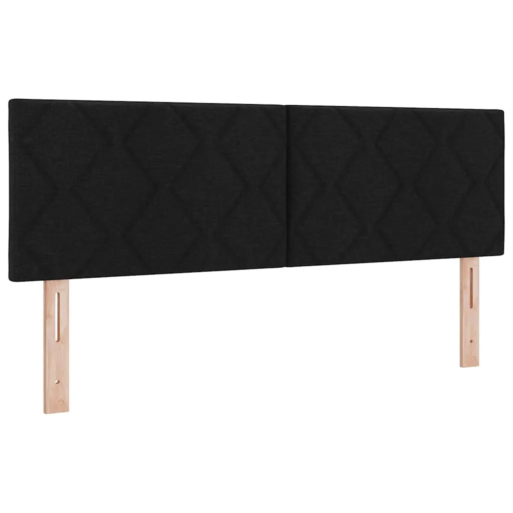 Letto a molle con materasso Nero 200 x 160 cm Poliestere