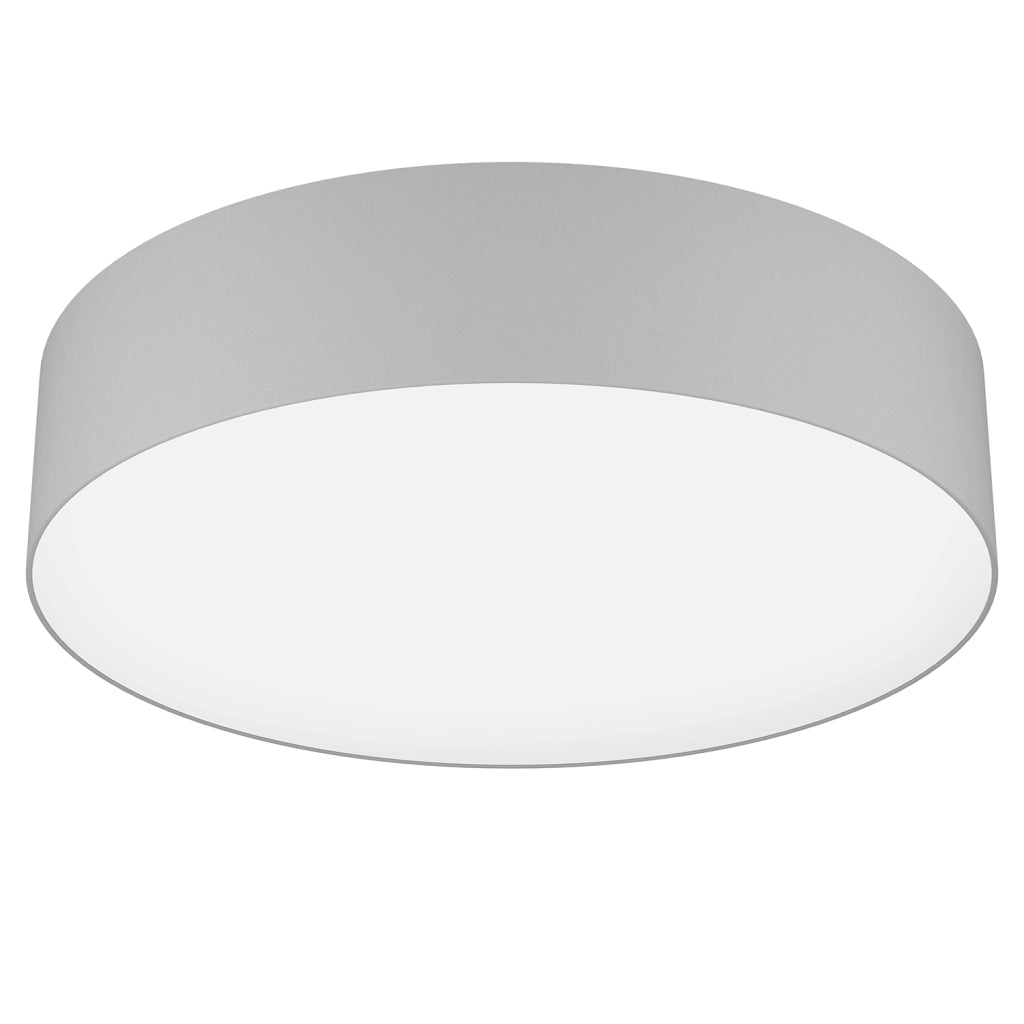 Plafoniera Moderna Romao-Z Acciaio Bianco Luce Led Integrato 35W