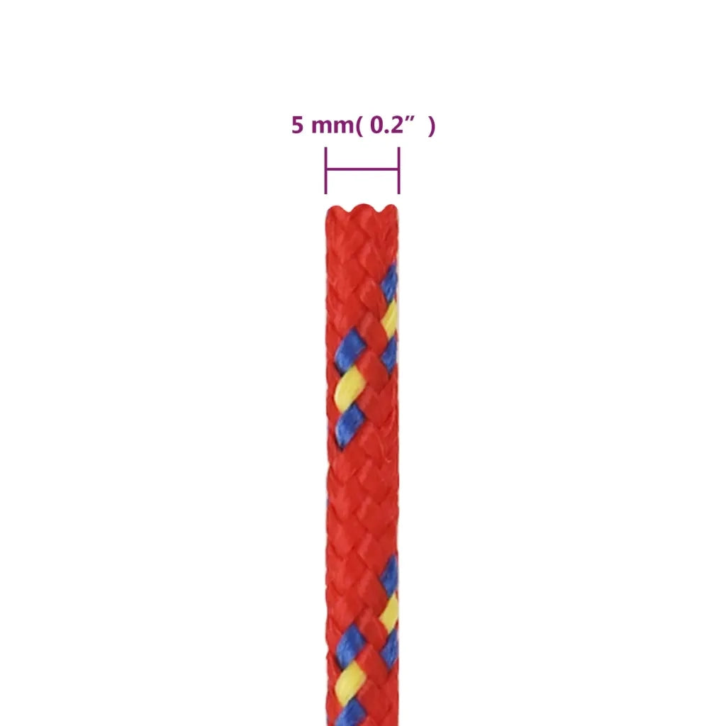 Corda Nautica Rossa 5 mm 50 m in Polipropilene