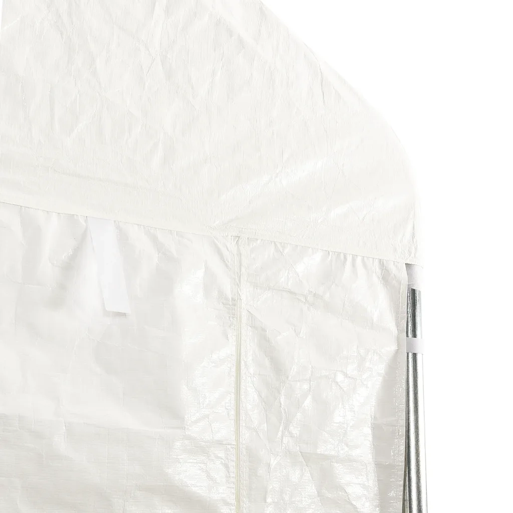 Gazebo con Tetto Bianco 8,92x4,08x3,22 m in Polietilene 3155488