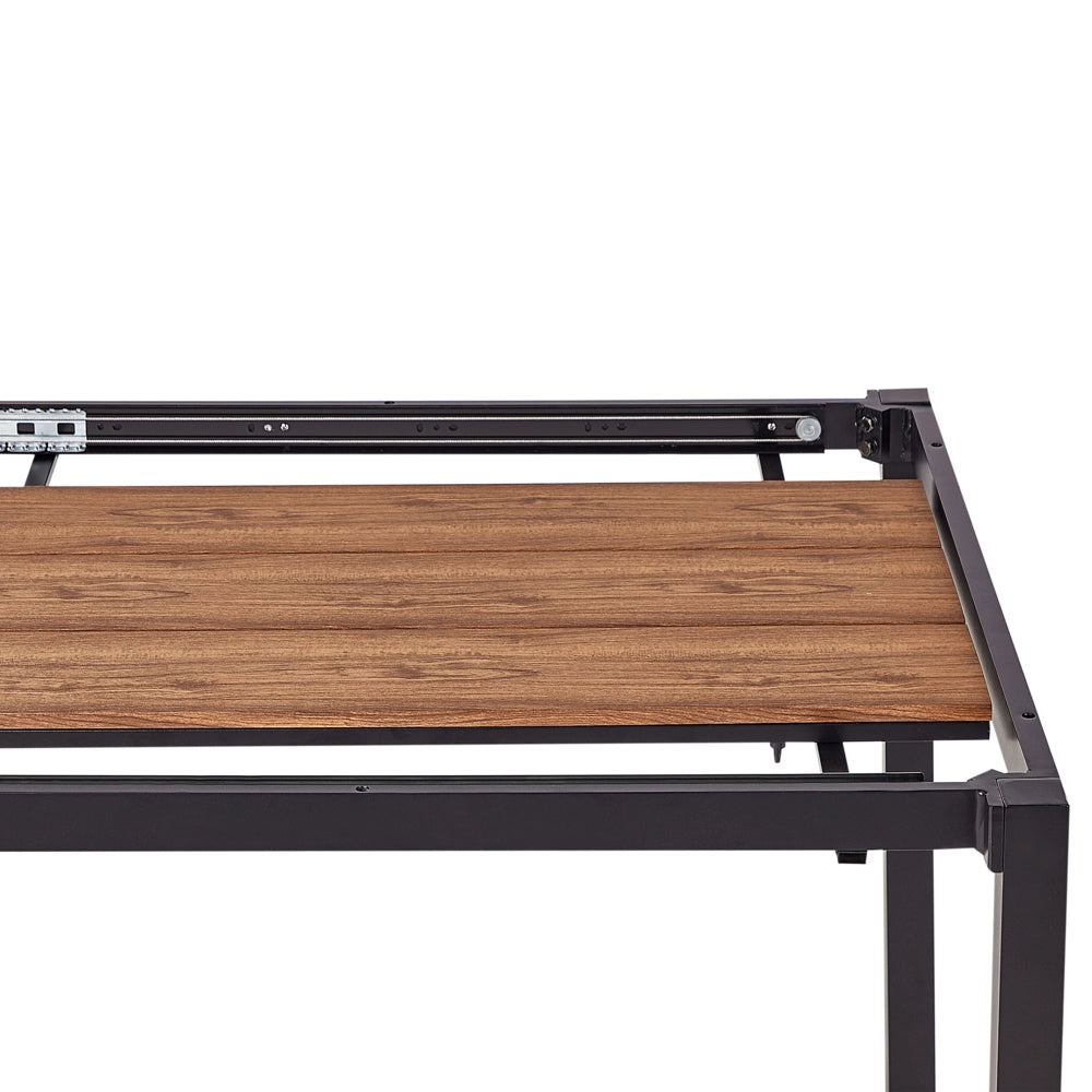 Tavolo da giardino allungabile alluminio color legno chiaro 198/248 x 90 cm Mobili da giardino per esterni in stile moderno