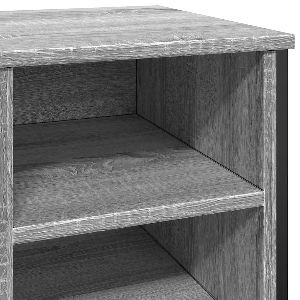 Scarpiera-Scaffale per scarpe Grigio Sonoma 90x38x61,5 cm in Truciolato