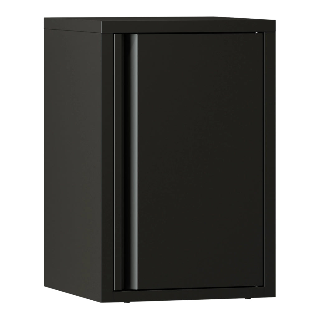 Armadietto a Parete Burlöv con Anta in Acciaio 50 x 33 x 35 cm - Nero [en.casa]