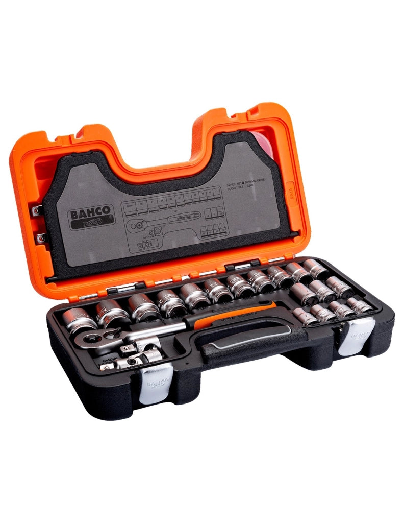 Set di bussole attacco quadro 1/2" BAHCO S240 (24 pezzi)