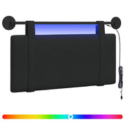 Testiera | Testata sospesa Con luce LED Nero Tessuto