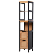Colonna Rangement per Bagno ¨C Zephmum ¨C Nero Bamb¨´ 30x30x144 cm
