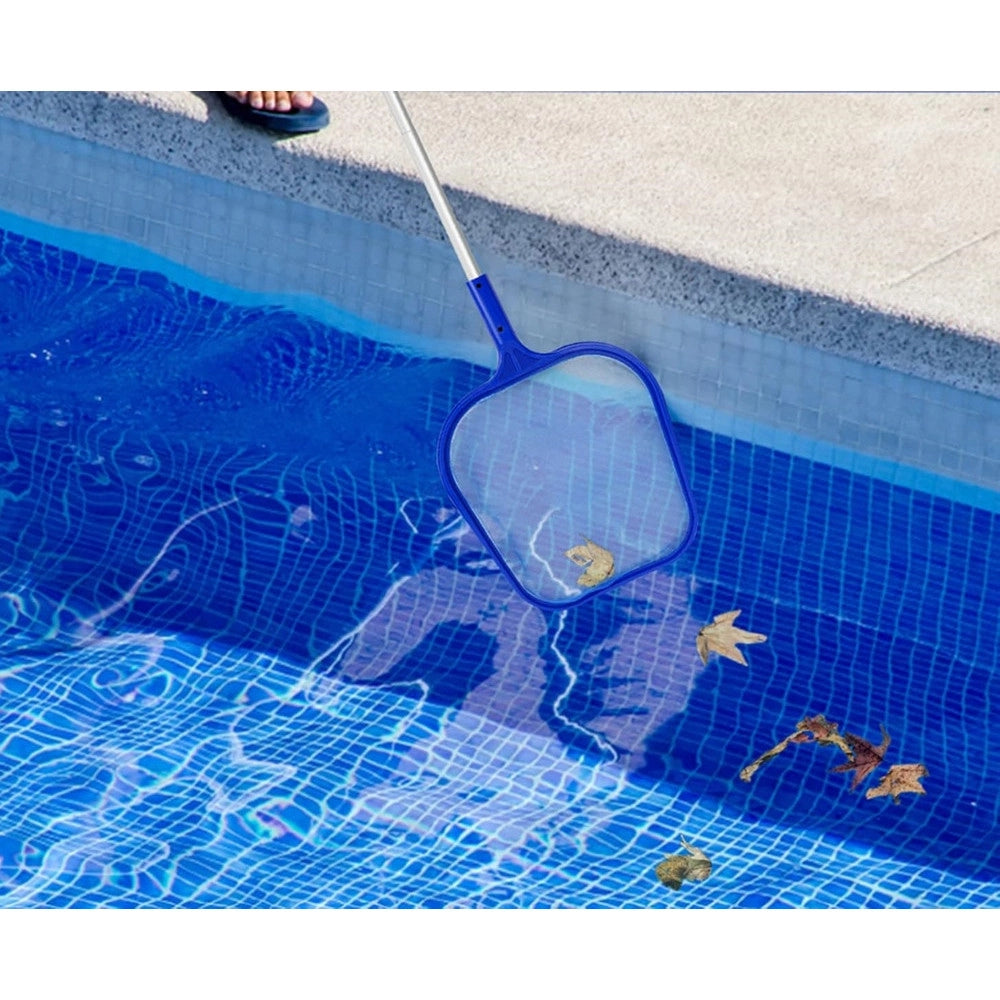 Trade Shop - Retino Per Piscina Con Manico Estensibile 185x30cm Strumento Pulizia Foglie 017544 -