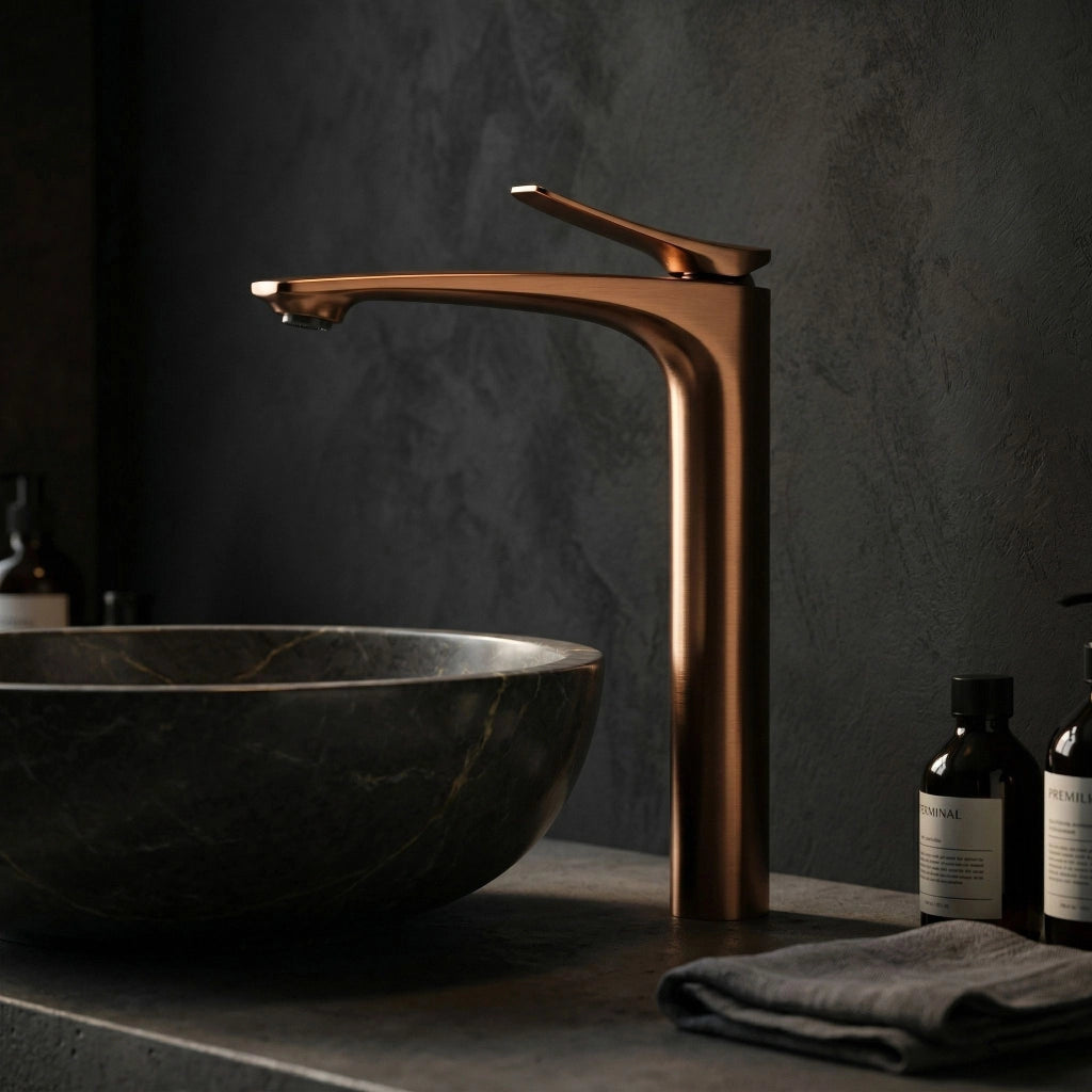 Rubinetto Da Lavabo Premium Rea Vision Brush Copper High