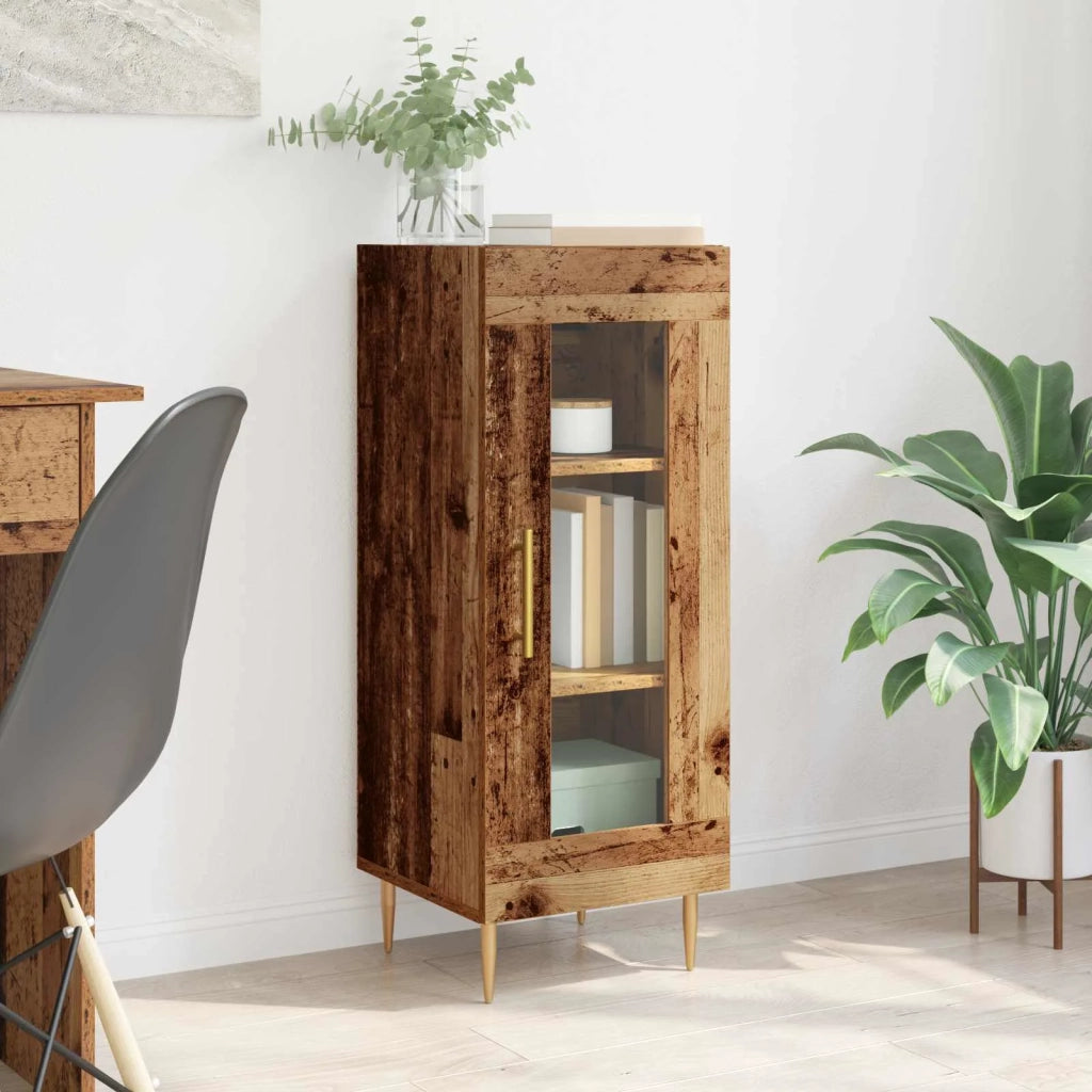 Credenza | Madia | Buffet da pranzo | Armadio da pranzo Legno vecchio 34 x 34,5 x 90 cm Legno multistrato