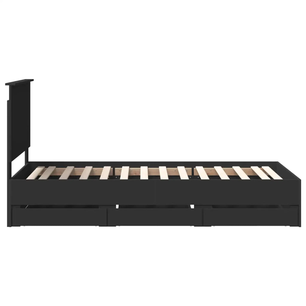 Struttura del letto Nero 90 x 190 cm Legno Ingegnerizzato