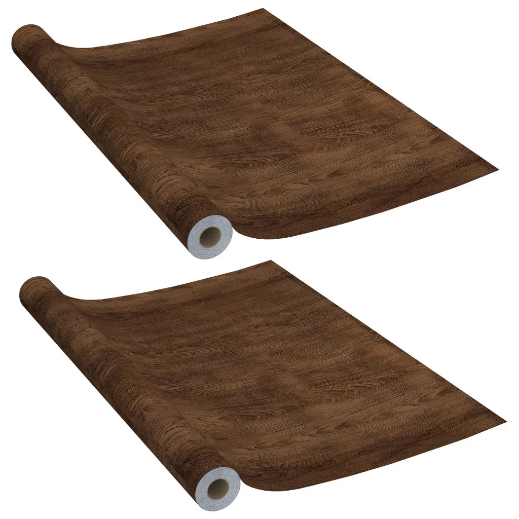 Pellicole Autoadesive per Porte 2 pz Rovere Moro 210x90 cm PVC 146112