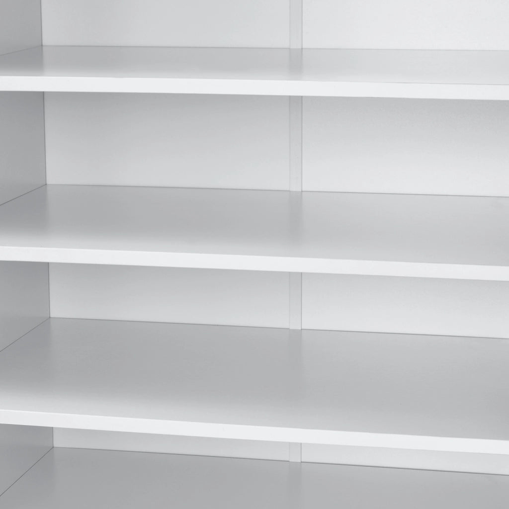 Armadio Portascarpe Notribontaa con 7 Scomparti Scarpiera 108 x 55 x 35 cm - Bianco [en.casa]