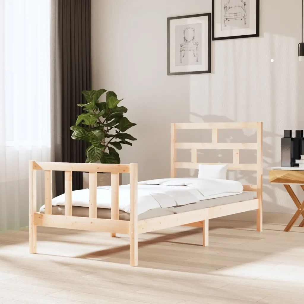 Giroletto-Struttura Letto in Legno Massello di Pino 100x200 cm 943074