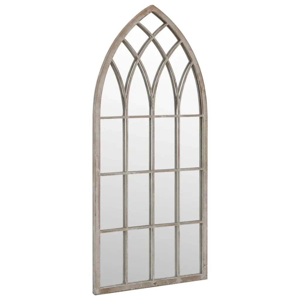 Specchio da Giardino Sabbia 70x30 cm in Ferro per Uso Esterno