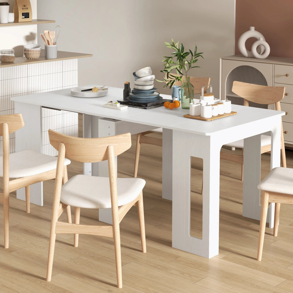 Tavolo da pranzo allungabile pieghevole ¨C Zephmum ¨C Bianco