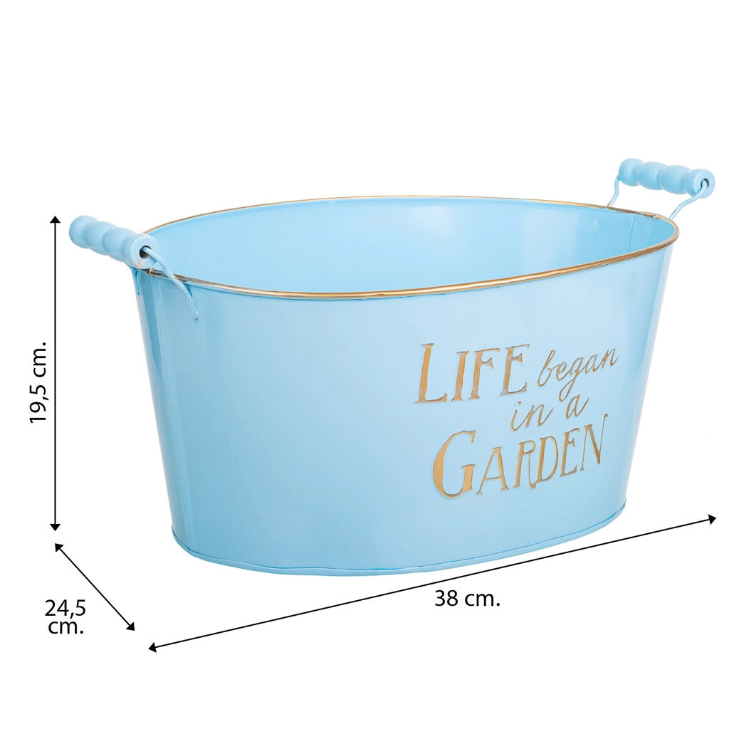 Lavabo metallo blu 38/33,5x24,5x16,5/19h b:28x19,5