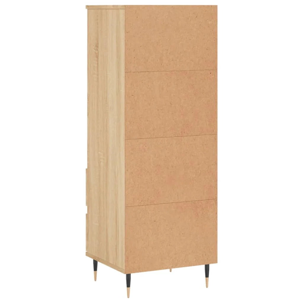 Buffet credenza cassettiera armadio mobile contenitore organizer cucina soggiorno salotto rovere Sonoma alto 40 x 36 x 110 cm legno ingegnerizzato marrone 02_0034056