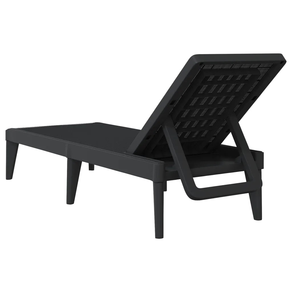 Sdraio da giardino | Lettino Antracite 186x60x29 cm in PP