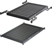 Base per Armadi 19'' Ripiano a Profondità Adattabile per Server Rack 1U Nero