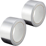 Tappetapetto in alluminio - 48 mm x 25 m - Autoadesivo - Riparazione impianti di climatizzazione - Canali di sigillatura - Tubi - 2 rotoli
