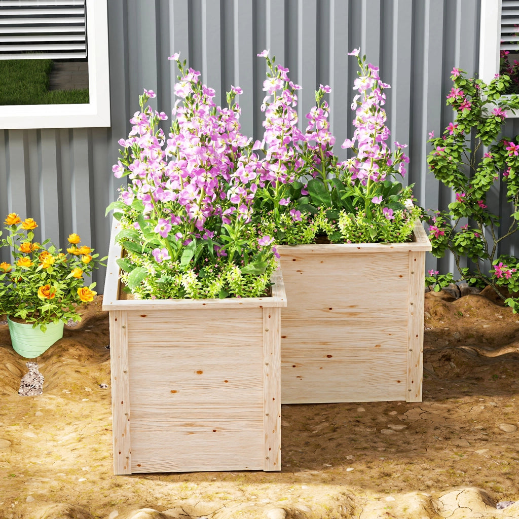 Letto a Soppalco Giardino L ¨C Zephmum ¨C Legno Naturale 120x120x62 cm