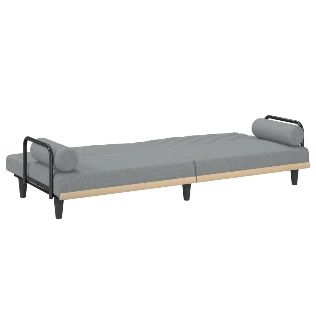 Divano letto | Sof¨¤ letto | Letto singolo con Braccioli Grigio Chiaro in Tessuto