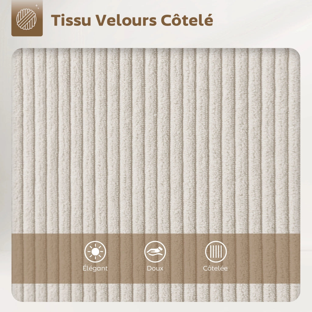Sgabelli da bar in tessuto velluto ¨C zephmum ¨C crema 49x52x88 cm