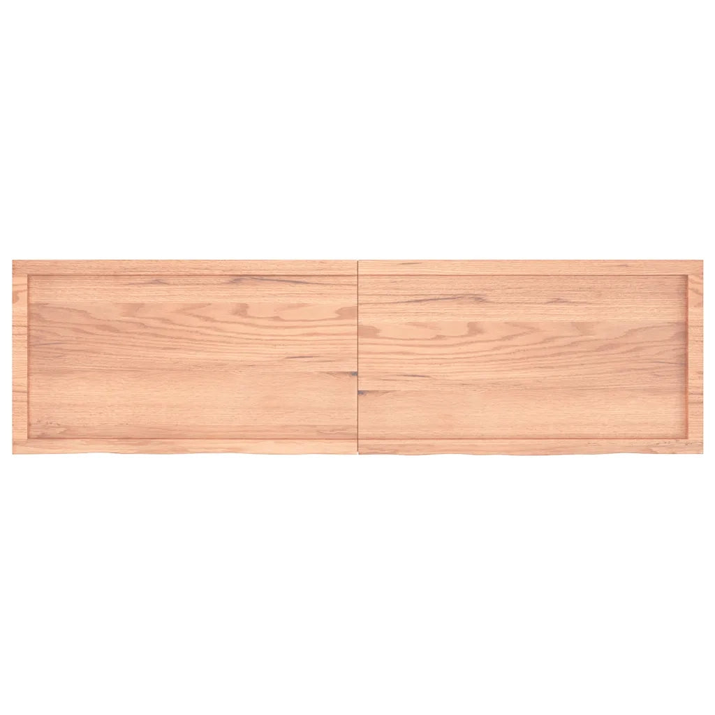 Piano Bagno Marrone 180x50x(2-6) cm Legno Massello Trattato 3156166