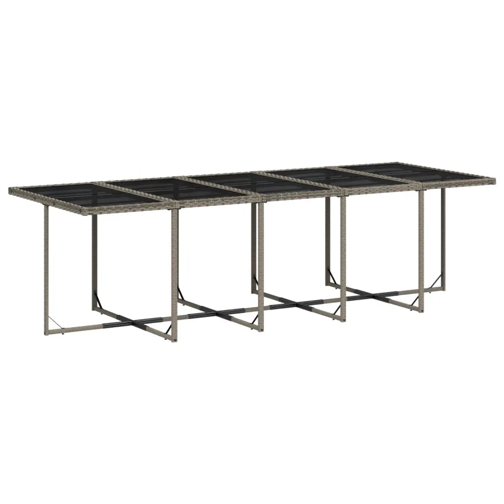 Set da pranzo da giardino da 15 pz con Cuscini in Polyrattan Grigio 3277944