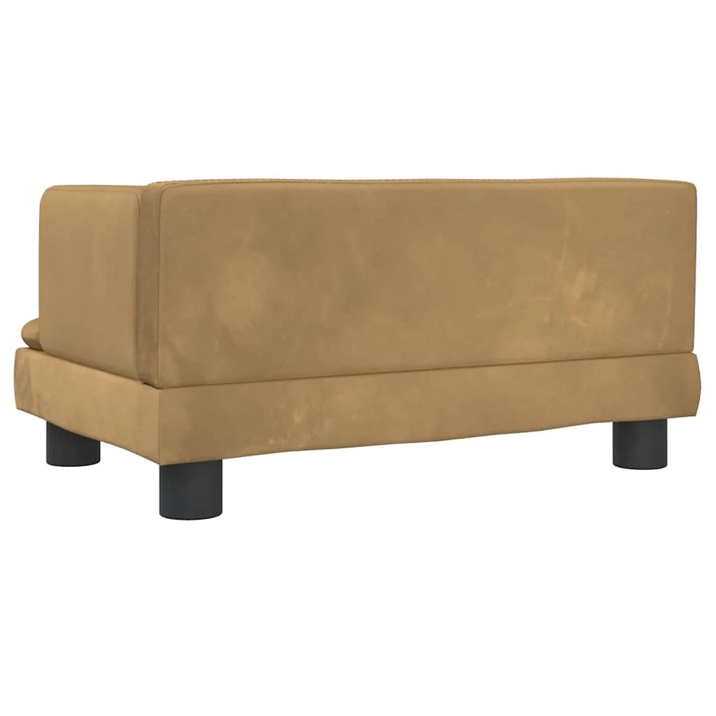 Cuccia per cani a forma di cesto comoda 60 x 40 x 30 cm velluto marrone 02_0042728