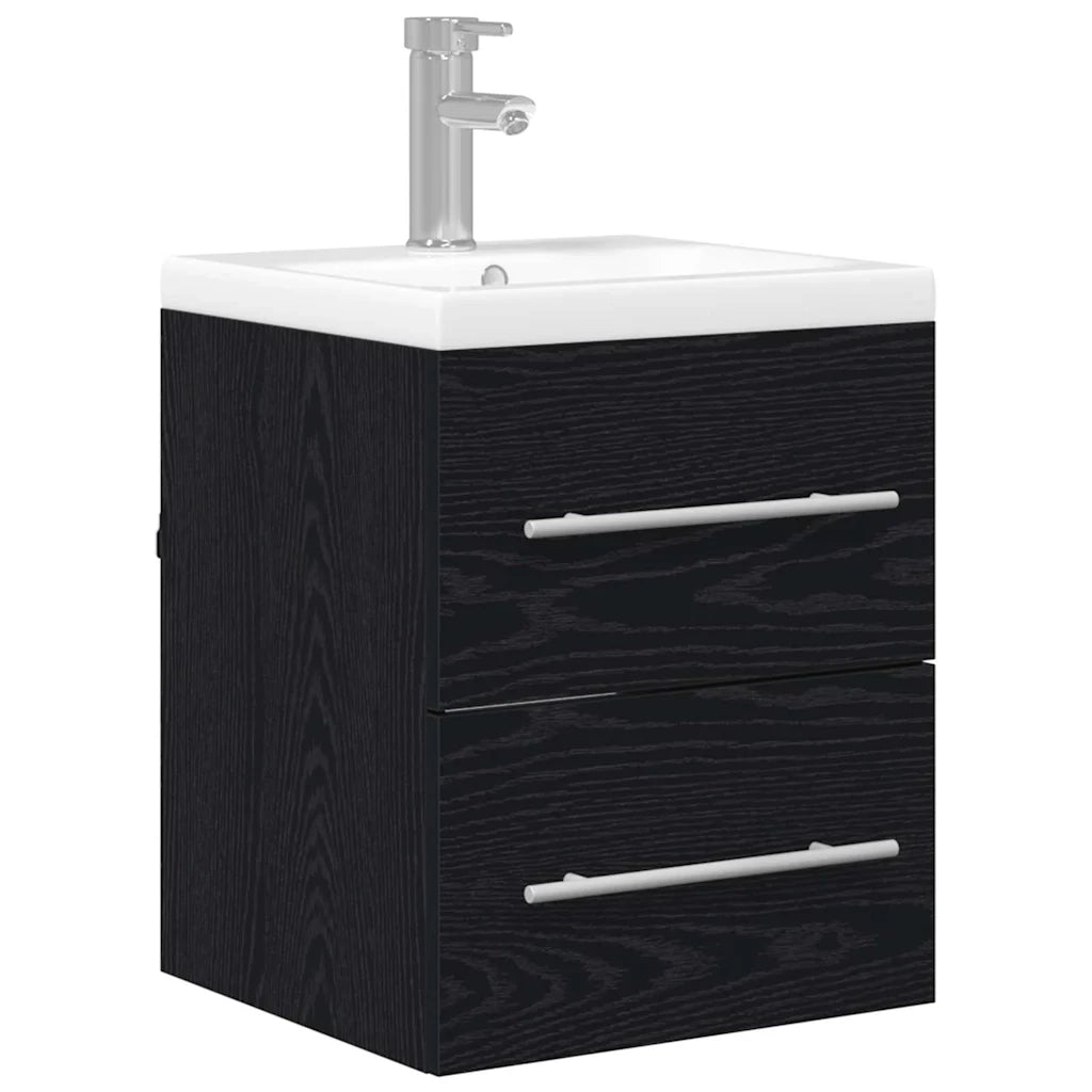 Armadio per Lavabo da Bagno Rovere Nero 41 x 38,5 x 48 cm 3415986