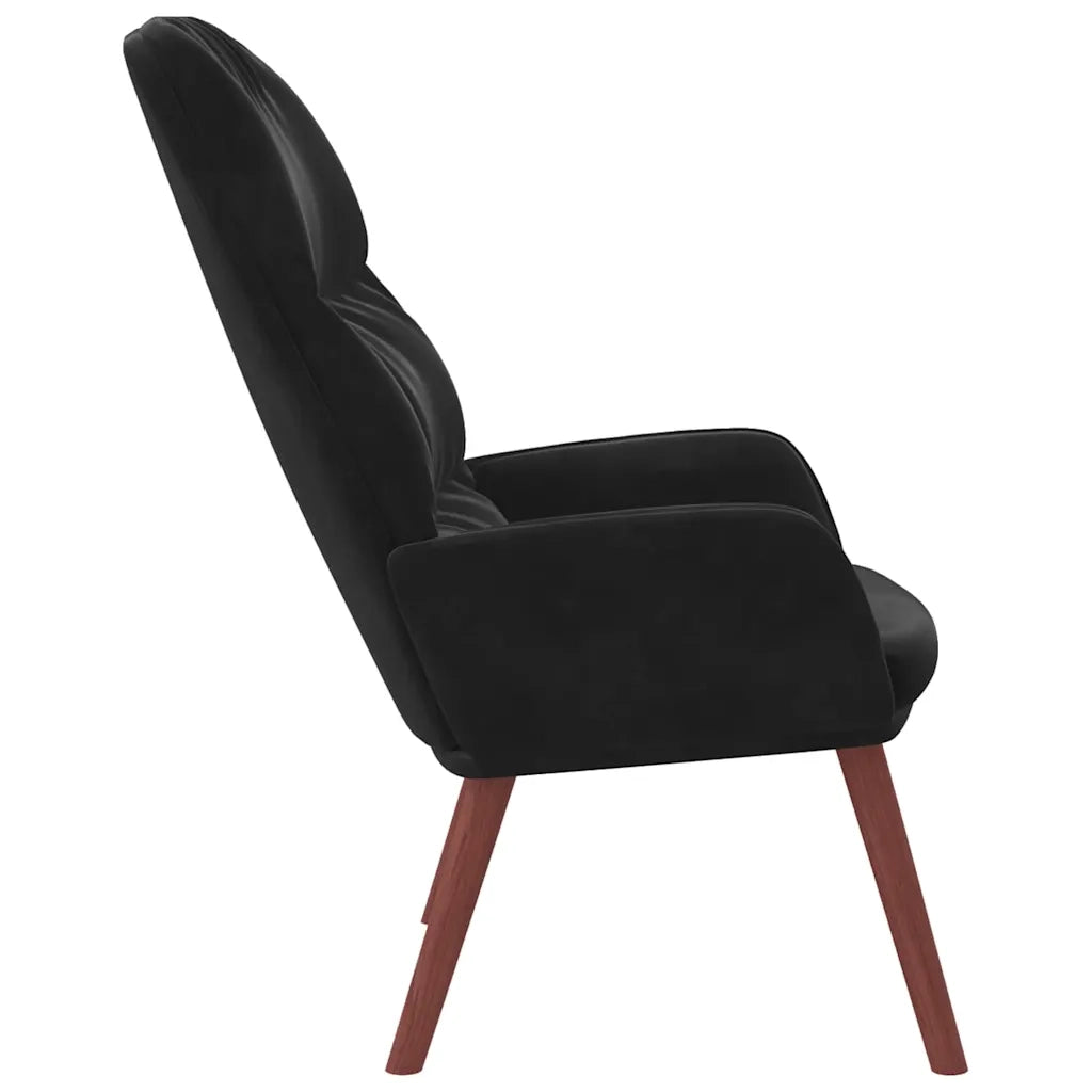 Poltrona Relax Nera in Velluto 4102616