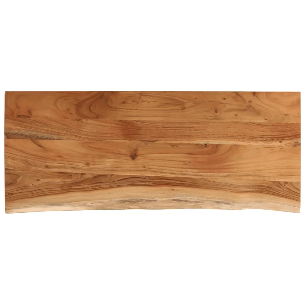 vidaXL Piano Tavolo 110x40x2,5 cm Rettangolare Legno Acacia Bordi Vivi
