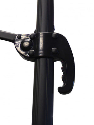 Ombrellone da Giardino Mercurio Decentrato 3x4 m in Alluminio Nero Telo Beige