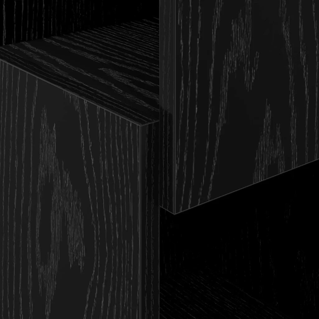 Mobile angolare 25,5x25x80cm Legno ingegnerizzato Rovere Nero 889814