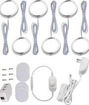 Palline LED a bassa luce - Illuminazione sotto il mobile - 6 pezzi - Luce diurna Bianca