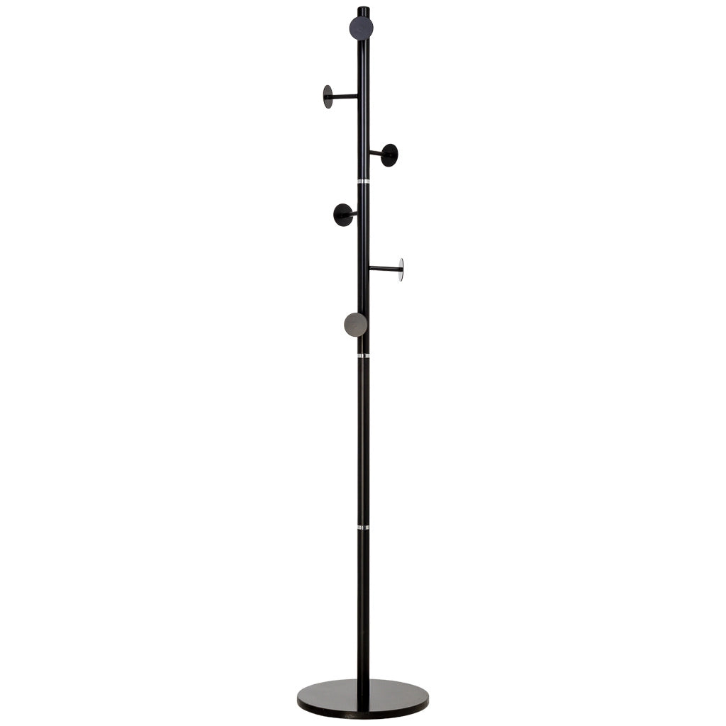 Perchero de metal negro con 5 ganchos D36x178h cm